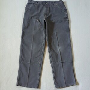 Sorel Mens Double Knee Carpenter Pants Blue Firm Cotton Canvas Workwear 38x32